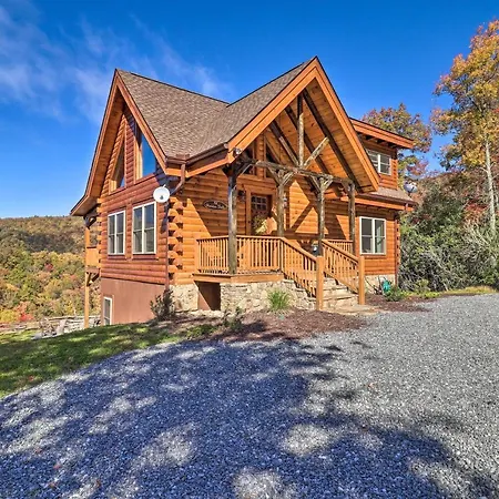 Hilltop Cabin On 5 Acres With Hot Tub And Waterfall! Bryson City Exterior photo